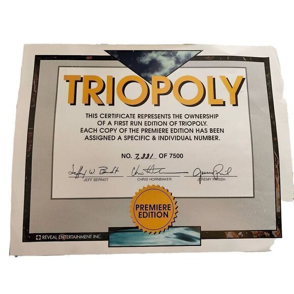 Triopoly Premier Edition #7331/7500 ---Limited editionThe Three Dimensional Mono - Picture 6 of 8